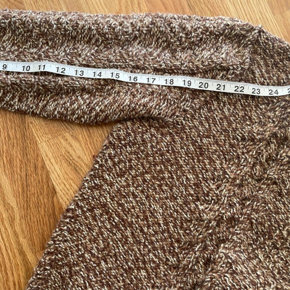 Vintage Pullover Chunky Hand Knitted Women’s Sweater Cowl/Turtleneck Brown/Tan - Picture 13 of 14